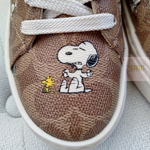 Coach X Peanuts High Line Sneaker In Signature Canvas With Snoopy Print CBZ77 - Picture 7 of 13